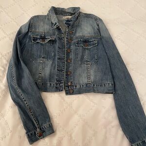 Bay, Classic Blue Denim Cropped Jacket